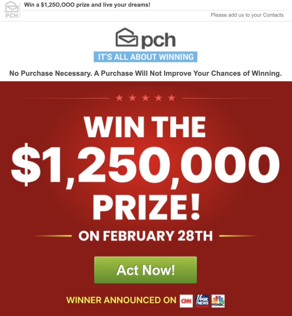 PCH Sweepstakes