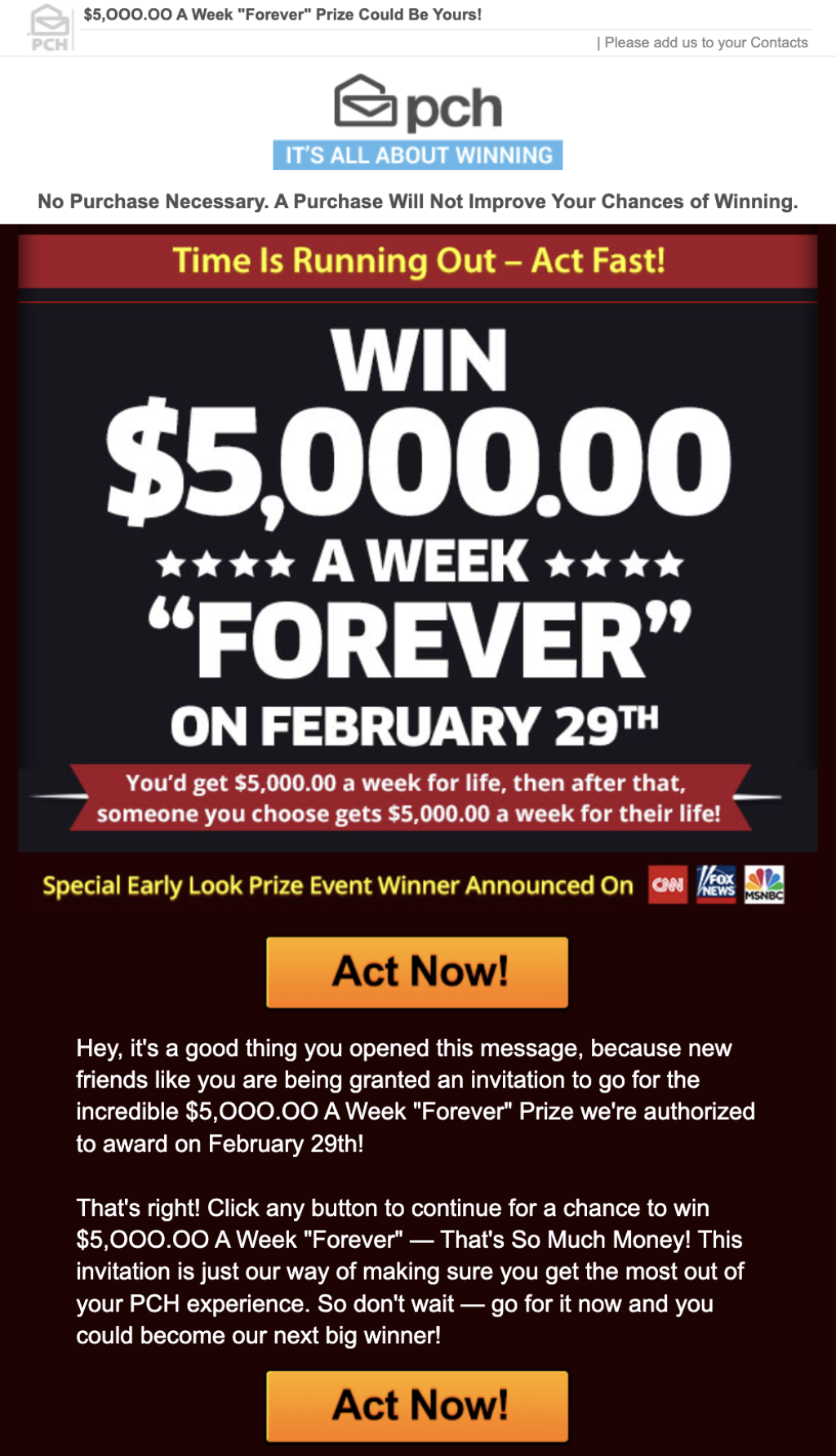 PCH Sweepstakes