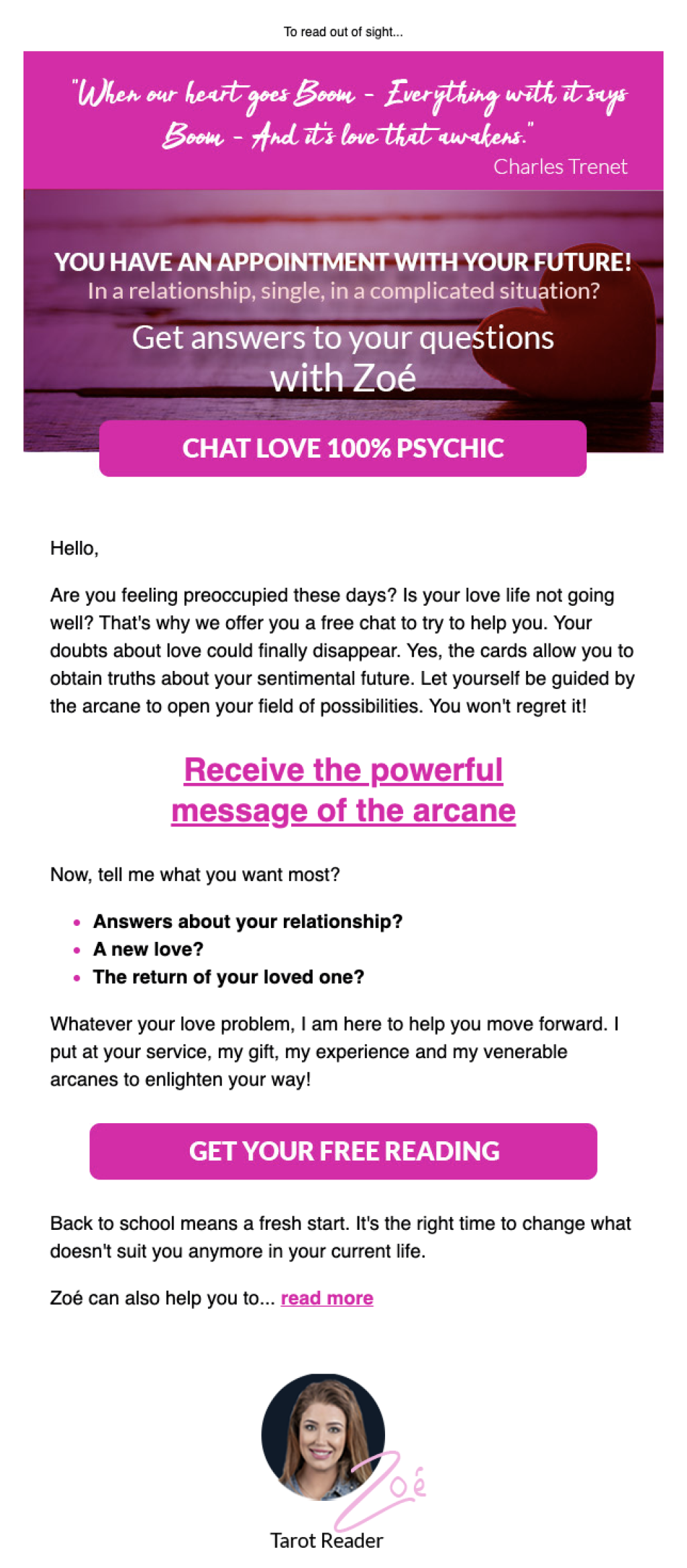 Free personal tarot reading!