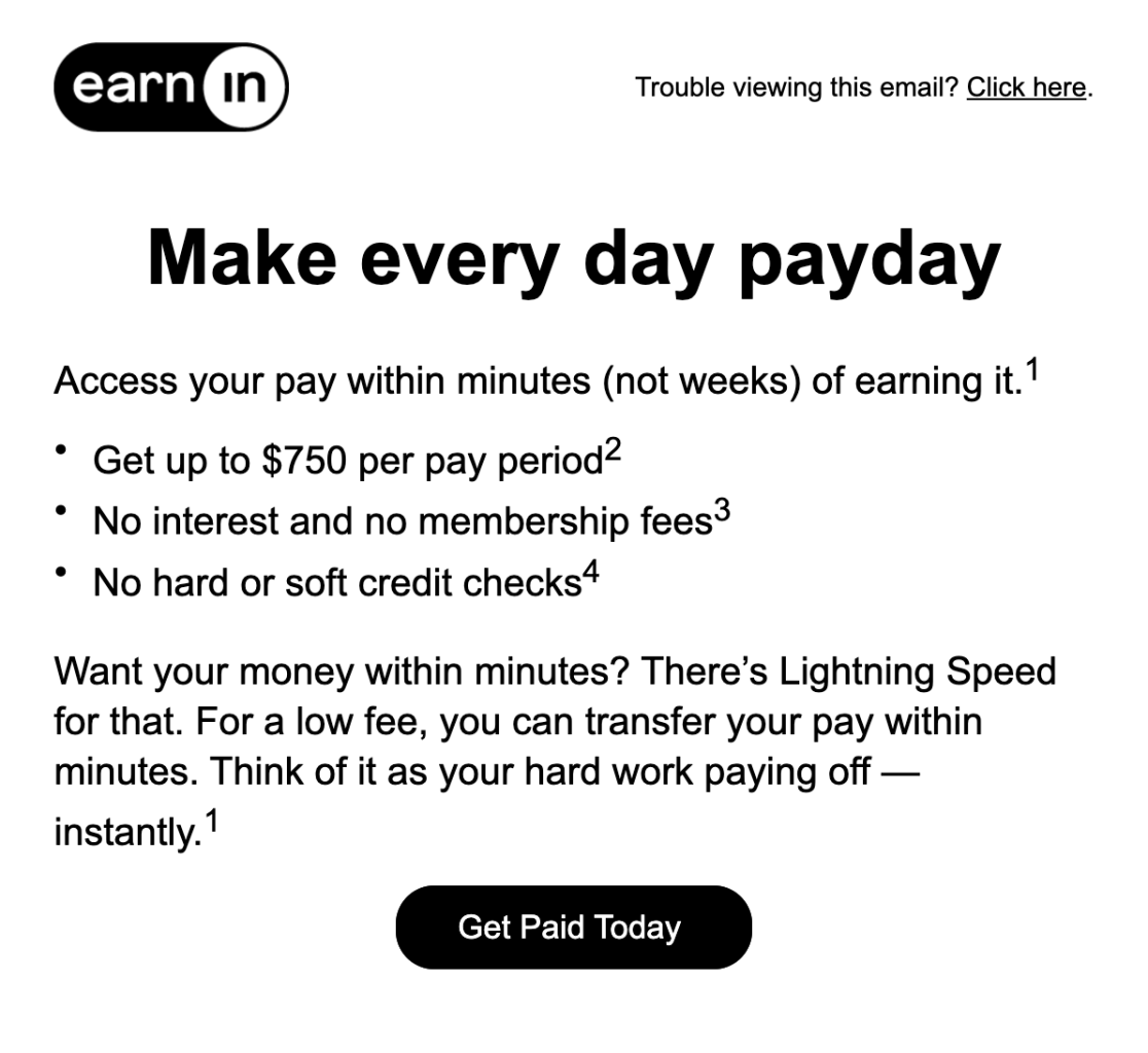 EarnIn | You worked today. Get paid today.