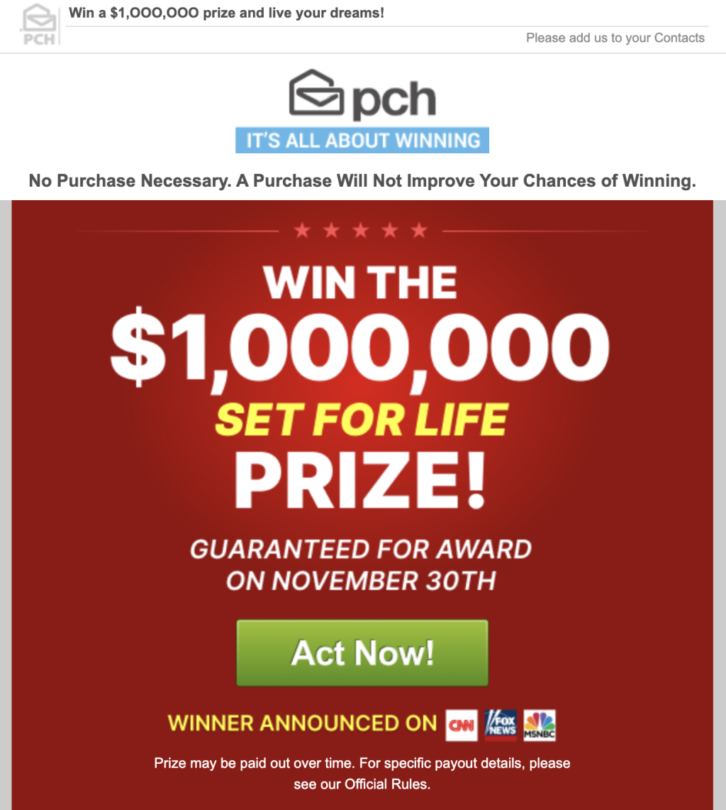 PCH Sweepstakes