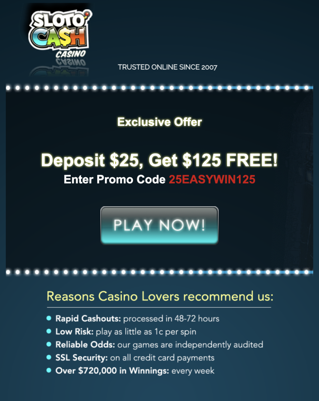 Sloto Cash Casino